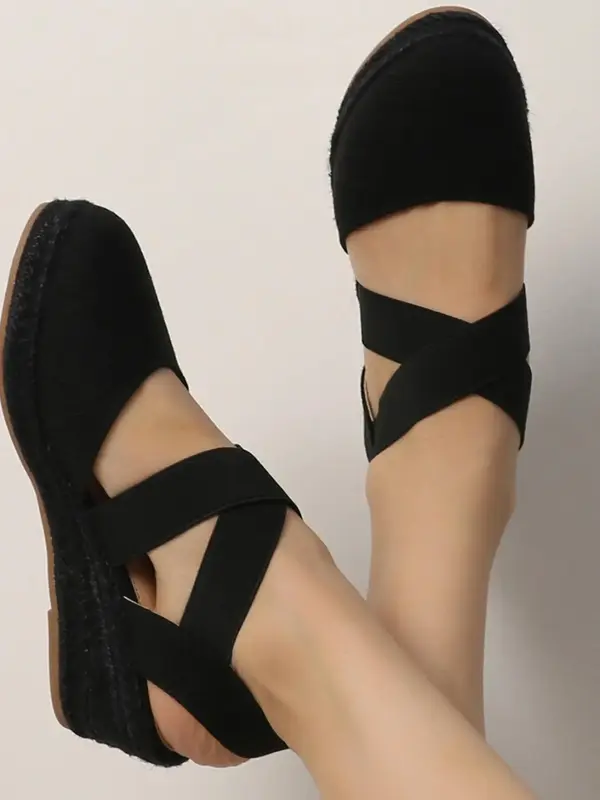 Women's Elegant Minimalist Wedge Sandals, Casual Trendy Soft Comfy Platform Wedge Shoes for Girl, All-match Chic Wedge Shoes ...