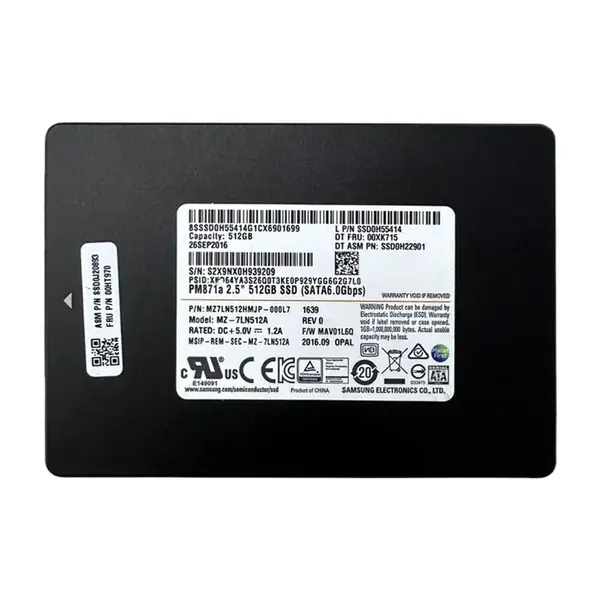 00HT970 Lenovo 512GB Triple-Level Cell SATA 6Gb/s 2.5-Inch Solid State Drive