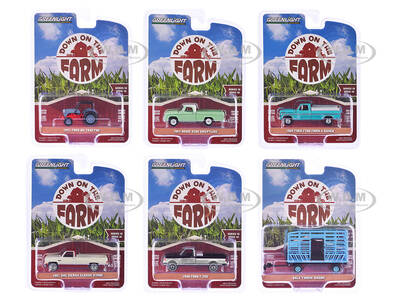 Down on the Farm Series 10 Set of 6 pieces 1/64 Diecast Models by Greenlight