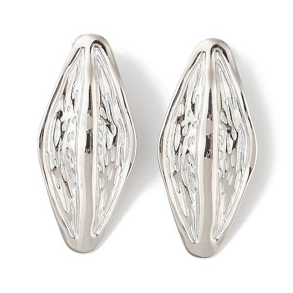 Leaf Brass Stud Earrings for Women