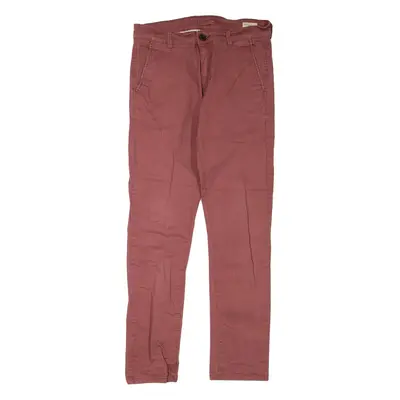 SELECTED HOMME Chino Mens Trousers Red Regular Skinny W30 L32