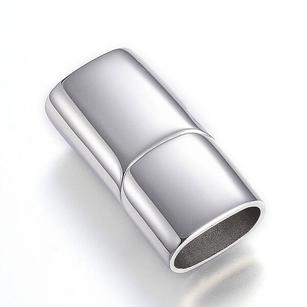 Tarnish Resistant 304 Stainless Steel Magnetic Clasps with Glue-in Ends