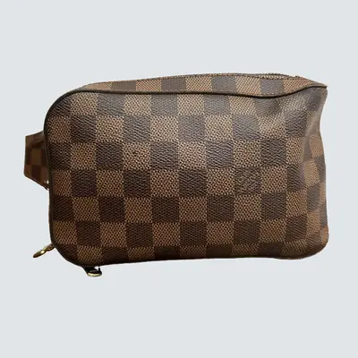 Pre-owned Louis Vuitton Coated canvas Crossbody Bags Damier Ebene Geronimo