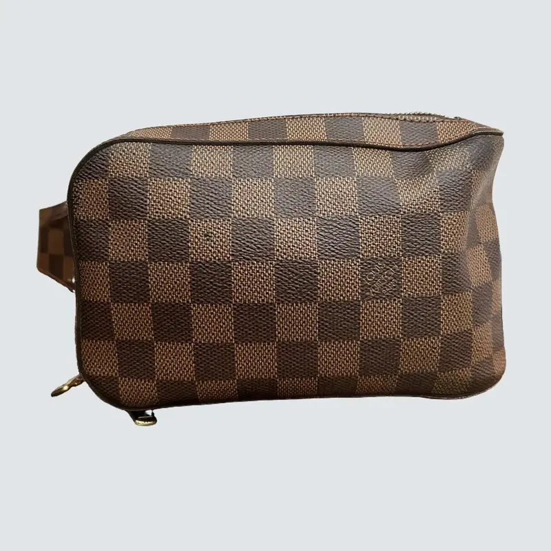 Pre-owned Louis Vuitton Coated canvas Crossbody Bags Damier Ebene Geronimo