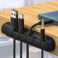 Silicone Cable Holder, 1 Count Flexible Cable Management Clips, Household Items Cable Organizer, Desk Organizer for Home Offi...