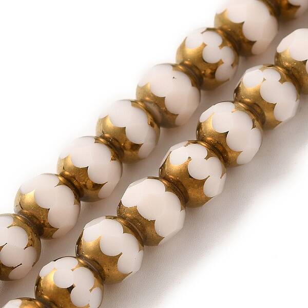 Opaque Solid Color Glass Beads Strands