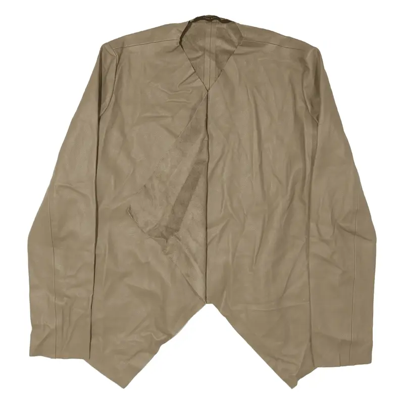 ZARA Basic Jacket Brown Faux Leather Womens S