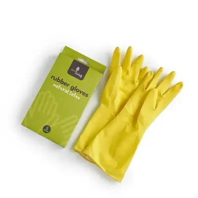 Natural Latex Rubber Gloves | Size: L