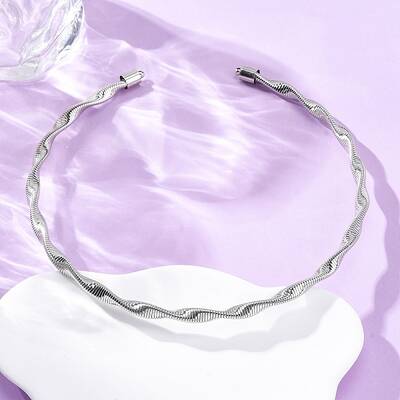 6.5mm Twist Iron Chain Necklaces