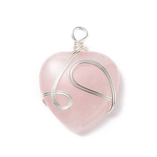 Natural Rose Quartz Pendants