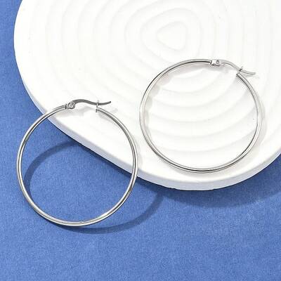 Tarnish Resistant 304 Stainless Steel Big Hoop Earrings