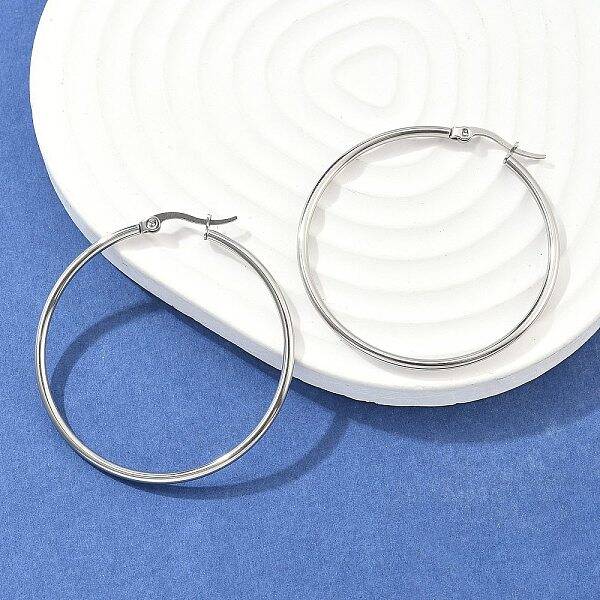 Tarnish Resistant 304 Stainless Steel Big Hoop Earrings