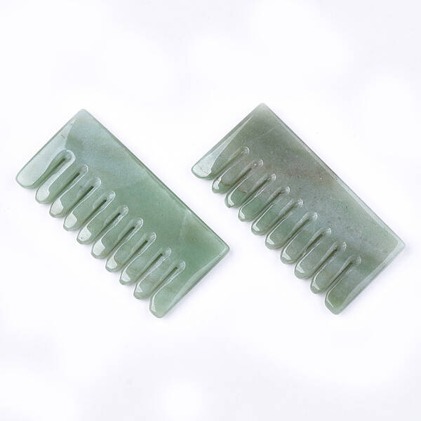Natural Green Aventurine Massage Comb