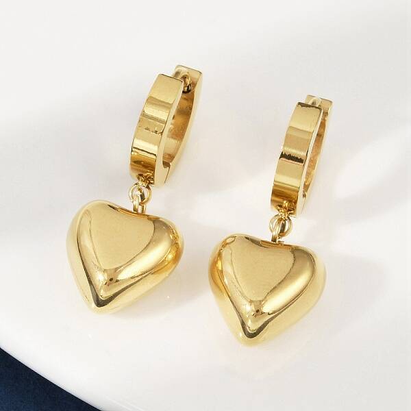 304 Stainless Steel Dangle Stud Earrings