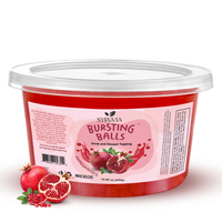 SYRUVIA Sweet Popping Boba Pearls, Pomegranate, 1 LB – Bursting beverage & dessert topping for bubble tea and more, Pomegra...
