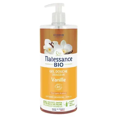 Natessance - Delicate Shower Gel - ORGANIC Vanilla 1L