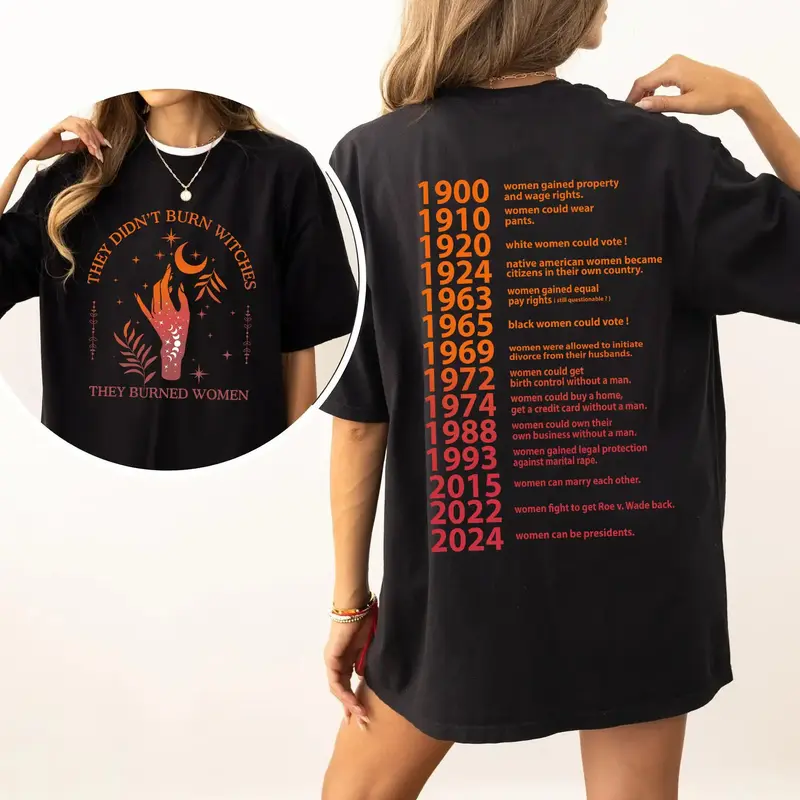 They Didn't Burn Witches They Burned Women Shirt, Feminist Witch Shirt, Feminist Shirt, Women's Rights Shirt, Equality Shirt,...