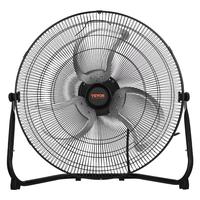 VEVOR Floor Fan, 3 Speeds High Velocity Heavy Duty 20 Inch Industrial Fan, 4800 CFM 360° Adjustable Tilt 21.33 ft/sec Airflo...