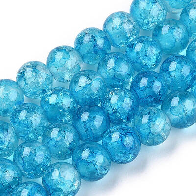 Baking Painted Crackle Glass Bead Strands