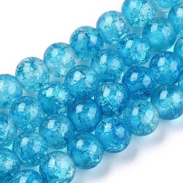 Baking Painted Crackle Glass Bead Strands