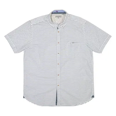 TED BAKER Mens Shirt White Striped M