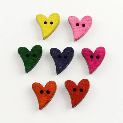 2-Hole Dyed Wooden Buttons