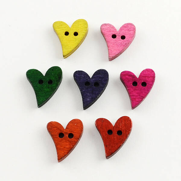 2-Hole Dyed Wooden Buttons