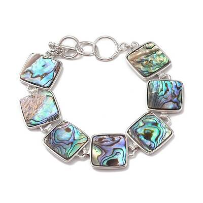 Natural Abalone Shell/Paua Shell Link Chain Bracelets