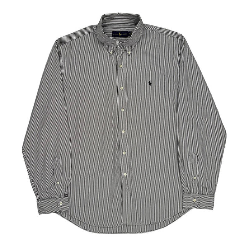 Ralph Lauren Striped Shirt - XL Black & White Cotton