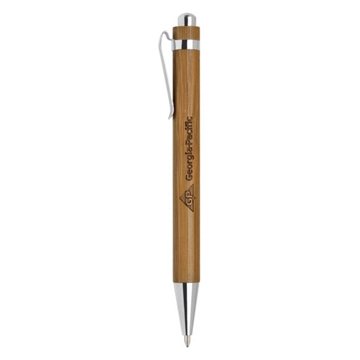 250 Custom Eco-Friendly Bamboo Pen, Click Action - Lightweight