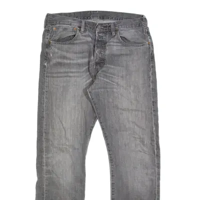 LEVI'S 501 Jeans Mens Grey Regular Straight Stone Wash W31 L30