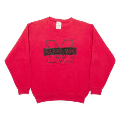 ALERE Marine Mom Womens Sweatshirt Red USA M
