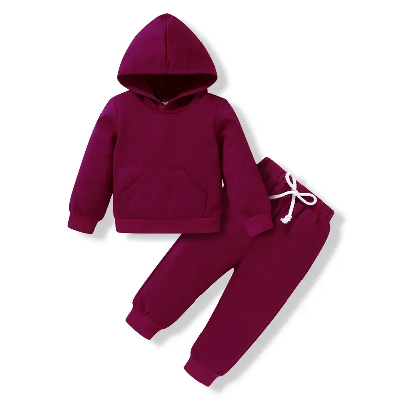 Fall Outfits for Girl Boy Long Sleeve Hoodie Top and Long Sweatpants Set  Sweatsuit