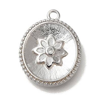 Brass Micro Pave Cubic Zirconia Pendants