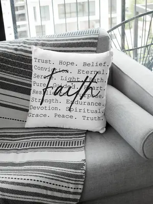 Faith Words Pillow