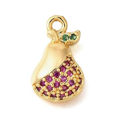 Brass Micro Pave Clear Cubic Zirconia Pendants
