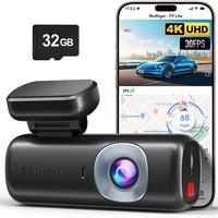 REDTIGER F9 Lite  4K Dash Cam Front, ADAS, Built-in WiFi GPS, Mini Hidden Dash Camera for Cars with G Sensor, 24H Parking Mon...