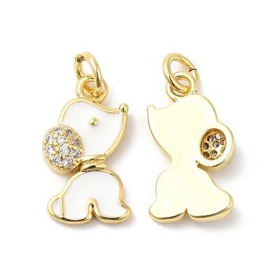 Real 16K Gold Plated Brass Micro Pave Clear Cubic Zirconia Pendants
