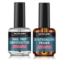 Morovan Nail Prep Dehydrator and Nail Primer X-strength, No Burn Non Acid Nail Primer and Dehydrator for Acrylic Powder Fast ...