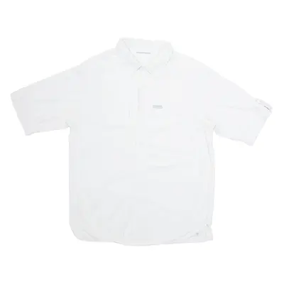 COLUMBIA Mens Plain Shirt Cream L