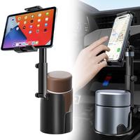 2 in 1 Cup Phone Mount for Car, Universal 360° Rotation Car Cup Phone Holder, Adjustable Long Arm Holder, All Purpose Cup Ho...
