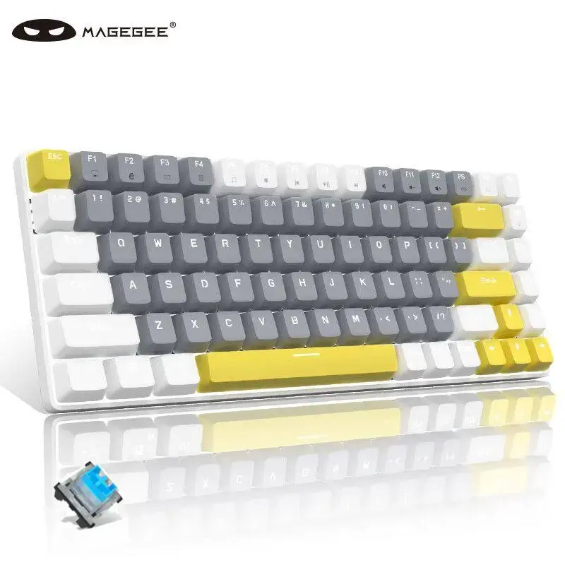 Mixed Color Keyboard Gaming Accessories, 84 Keys E-sports Gaming Keyboard, 75% Mechanical Keyboard, Wired Gaming Keyboard Wi...