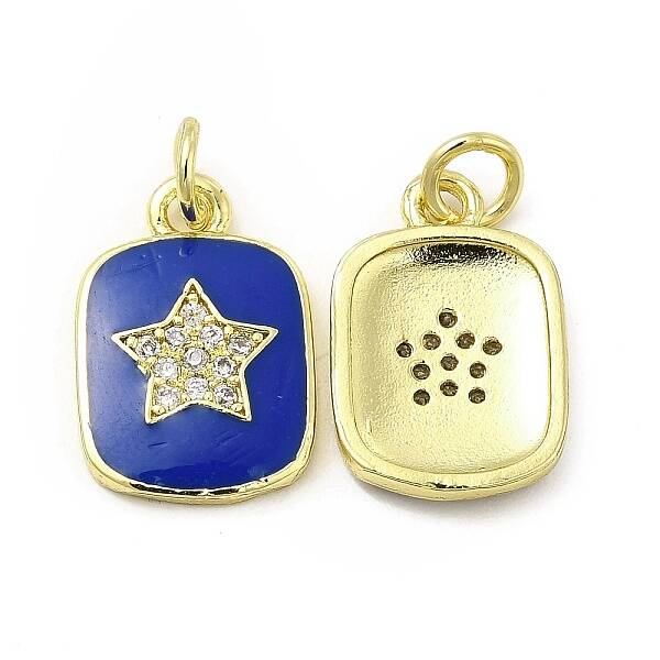 Brass Micro Pave Cubic Zirconia Pendants