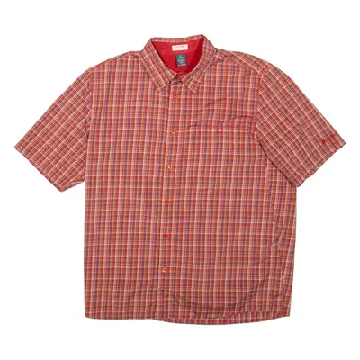 ODLO Mens Shirt Orange Check M