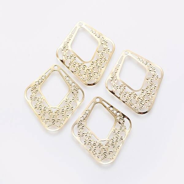 Iron Filigree Pendants