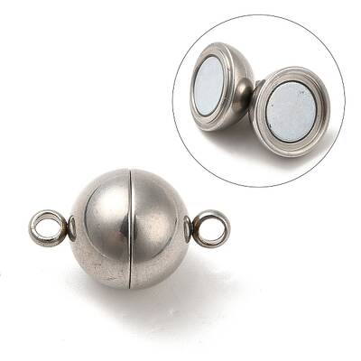 Tarnish Resistant 304 Stainless Steel Magnetic Clasps with Loops