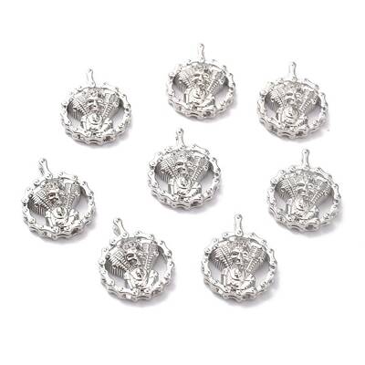 Brass Micro Pave Cubic Zirconia Pendants