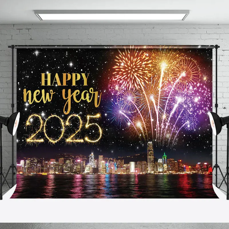 City Night Scene 2025 New Year Party Backdrop - Aperturee