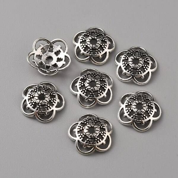 Tibetan Style Alloy Bead Caps