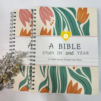 The Study the Bible for 1 Year - 52 Week Bible Journal, Bible Study Book, Personal Organizer, Office Stationery & Supplies,Gi...